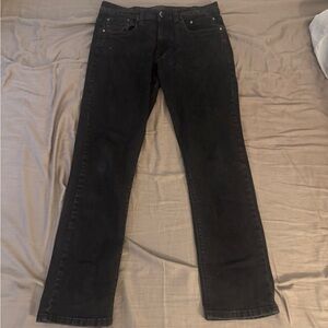 Men's Slim Straight Black Jeans